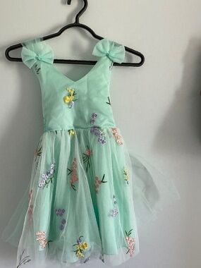 IBTOM CASTLE Toddler Baby Girl Birthday Dress Floral Sequin Tulle Tutu Dresses